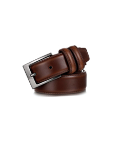 Marino’s Men Genuine Leather Dress Belt with Single Prong Buckle