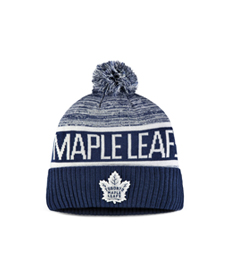 Men's Toronto Maple Leafs Fanatics Branded Blue Authentic Pro Rinkside Goalie Cuffed Knit Hat With Pom