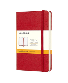 Moleskine Classic Hard Cover Notebook, Ruled, Pocket Size