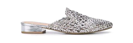 SAM EDELMAN Clara metallic woven mules