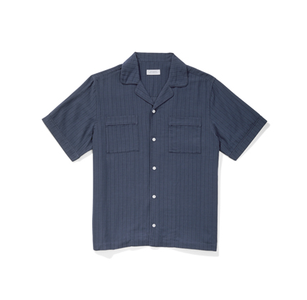 Saturdays Cameron Dobby Short Sleeve Shirt Midnight