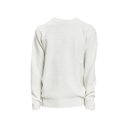 Soulland Cassidy Herringbone Sweater in Off-White