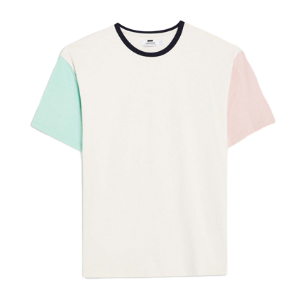 Topman Off White And Pastel Block T-Shirt