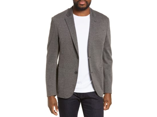 Trim Fit Double Face Ponte Sport Coat NORDSTROM MEN'S SHOP