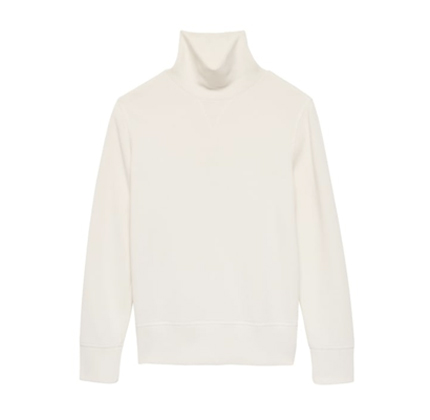 Turtleneck Ribbed Sweatshirt Banana Republic