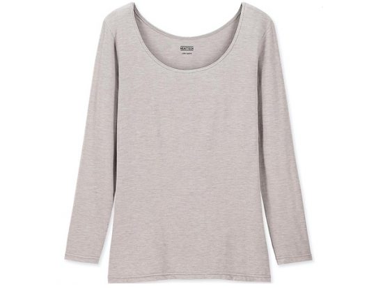 Uniqlo WOMEN HEATTECH SCOOP NECK LONG-SLEEVE T-SHIRT