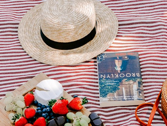 Sun Hat on a Picnic Blanket