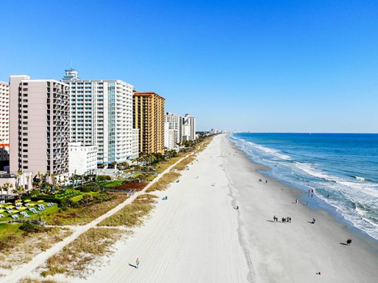 Aerial View of Myrtle Beach.