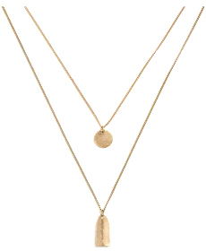 Coin and tag layering necklace j.crew