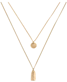 Coin and tag layering necklace j.crew