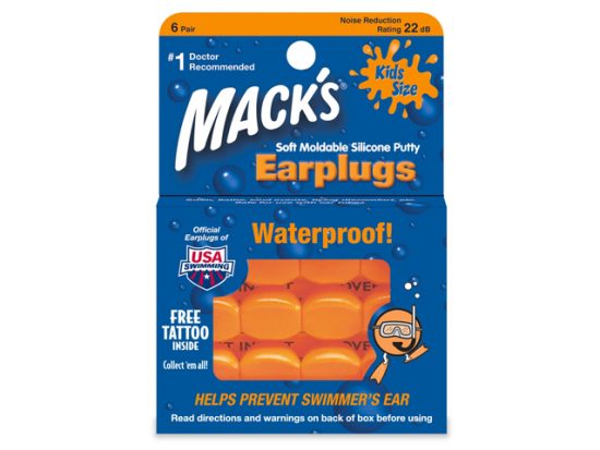 Mack's Pillow Soft Earplugs, Hot Orange, Kid Size (Pack of 3)