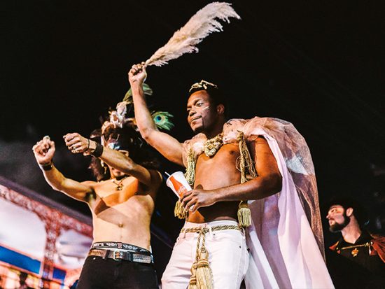 Men Dancing on Float in New Orleans