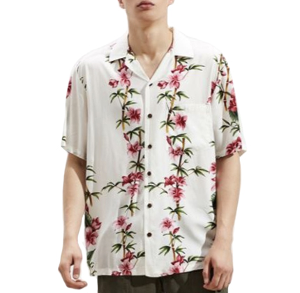 RJC Hawaii Aloha Rayon Short Sleeve Button-Down Shirt.