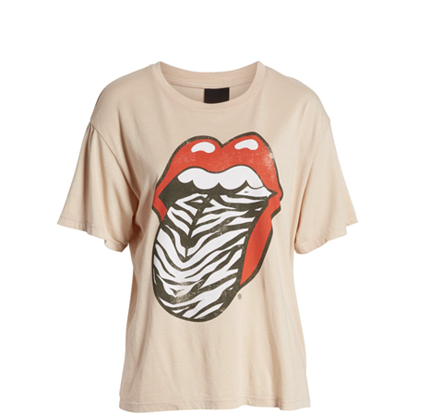 Rolling Stones Zebra Tongue Graphic Tee DAY BY DAYDREAMER.