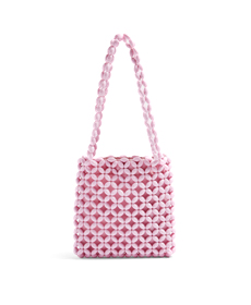 SAGA Pink Beaded Tote Bag