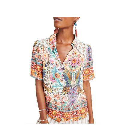 Anthropologie Farm Rio Maryanne Buttondown.