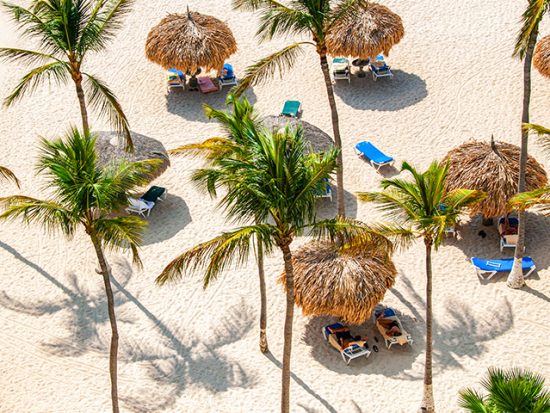 Aruba Aerial Beach View.