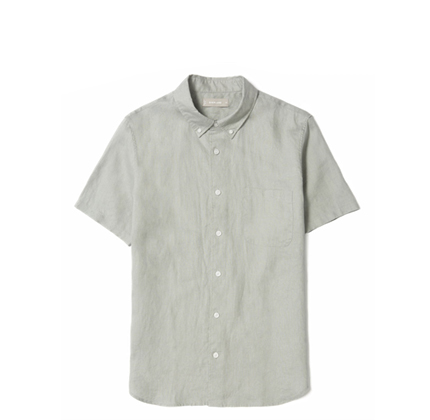 Everlane The Linen Short-Sleeve Standard Fit Shirt.