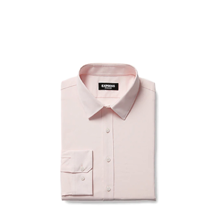 Express Slim Solid Wrinkle-Resistant Performance Dress Shirt.