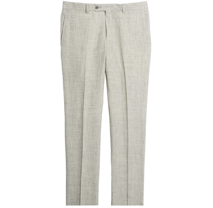 Flat Front Mélange Linen Trousers NORDSTROM MEN'S SHOP.