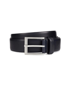 Hugo Boss Smooth-leather belt with brushed-silver buckle.