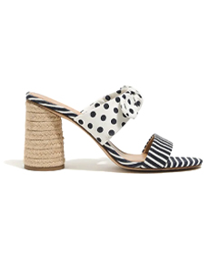 J.Crew Factory Raffia round block-heel sandals.