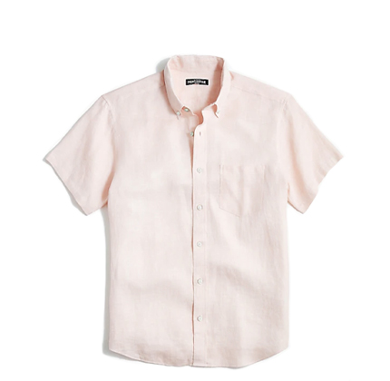 J.Crew Slim-fit short-sleeve linen shirt.