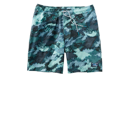 L.L.Bean Vacationland Stretch Swim Trunks.