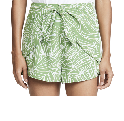 Lost + Wander Vines Tie Front Shorts.