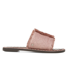 Sam Edelman Ribbed Raffia Slide Sandals.