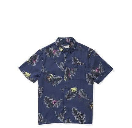 Saturdays NYC Men's Bruce Palm Short Sleeve Shirt.