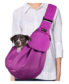 SlowTon Pet Carrier, Hand Free Sling Adjustable Padded Strap Tote Bag.