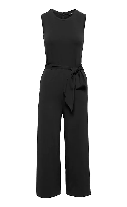 Banana Republic Soft Ponte Cropped Wide-Leg Jumpsuit.