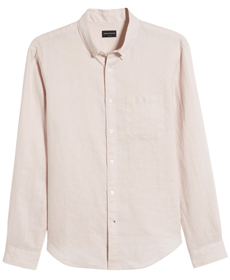 Solid Linen Slim Fit Sport Shirt CLUB MONACO.