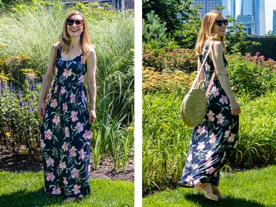 Anne Wearing Amazon Essentials Maxi Dress.