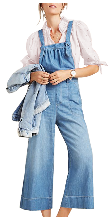 Pilcro Wide-Leg Denim Jumpsuit.