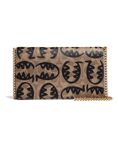 Coach Callie Foldover Chain Clutch In Signature Canvas With Rexy By Guang Yu.