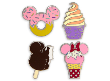 Disney Parks Food Icons Pin Set.