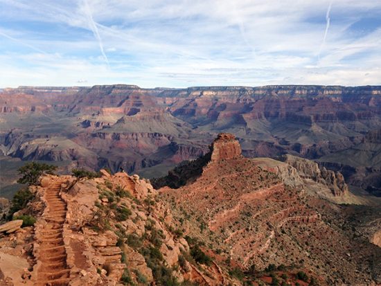 Expansive view of the Grand Canyon.