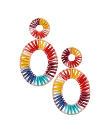 Baublebar KIERA RAFFIA STATEMENT EARRINGS.