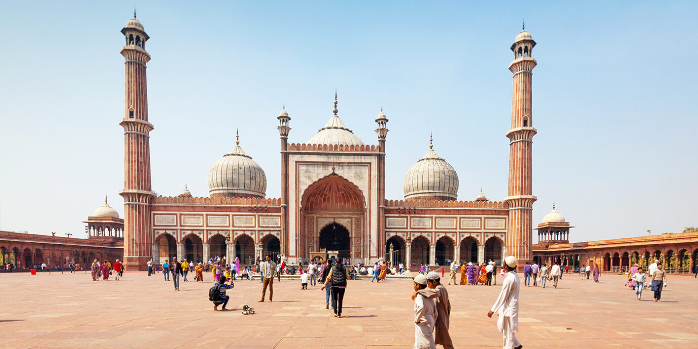 Jama Masjid Mosque Old Delhi, India.