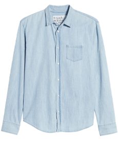 Luke Regular Fit Chambray Button-Up Sport Shirt FRANK & EILEEN.