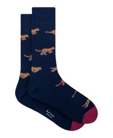 Paul Smith Men's Navy 'Live Faster' Socks.