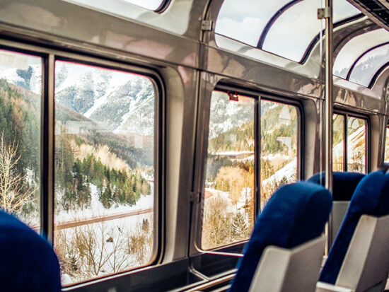 Observation Car on a Train.