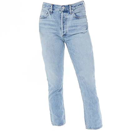 AGOLDE Riley High-Waisted Cropped Straight Leg Jean – Pressure.