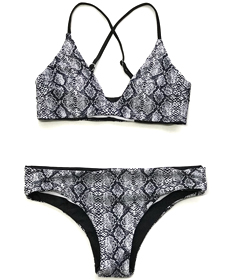 Cupshe SNAKE PRINT REVERSIBLE BIKINI.