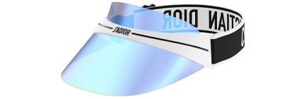 DIOR DIORCLUB1 METALLIC BLUE VISOR SUNGLASSES.