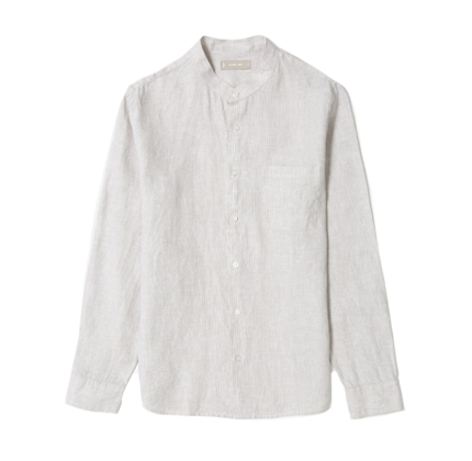 Everlane The Linen Band Collar Shirt.