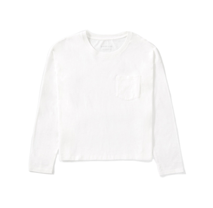 Everlane The Long-Sleeve Box-Cut Pocket Tee.