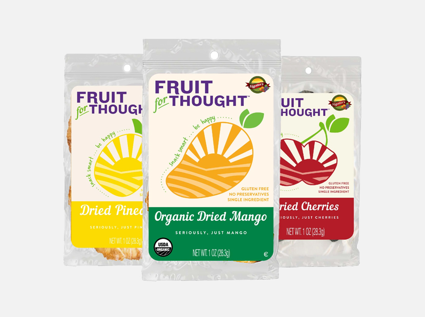 Fruit For Thought Healthy Non-GMO Dried Fruit Snacks Variety Pack.